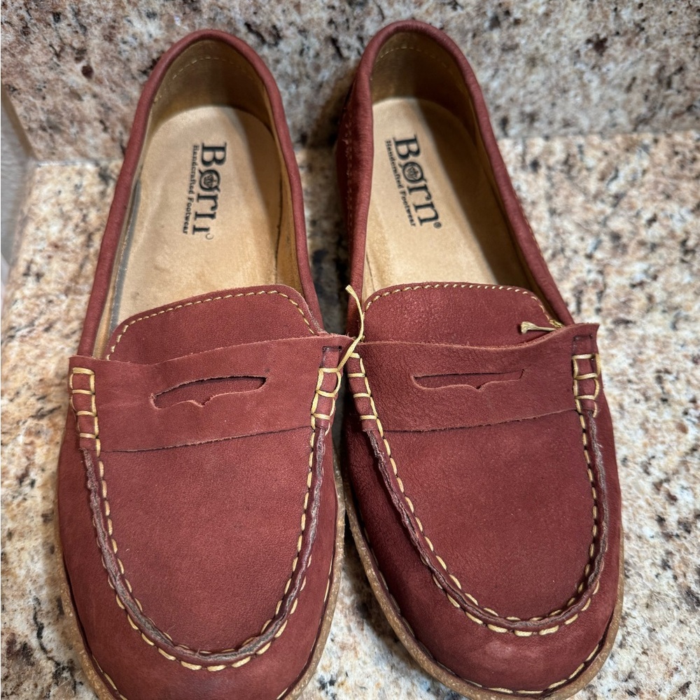 Born Women’s  Rust Slip-On Loafers